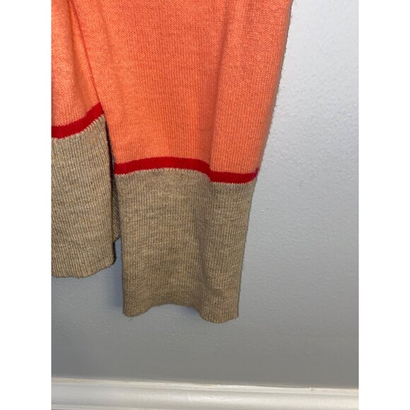 Women's Eddie Bauer Cardigan Sweater Lightweight Button Peach Beige Size Medium - Picture 2 of 8